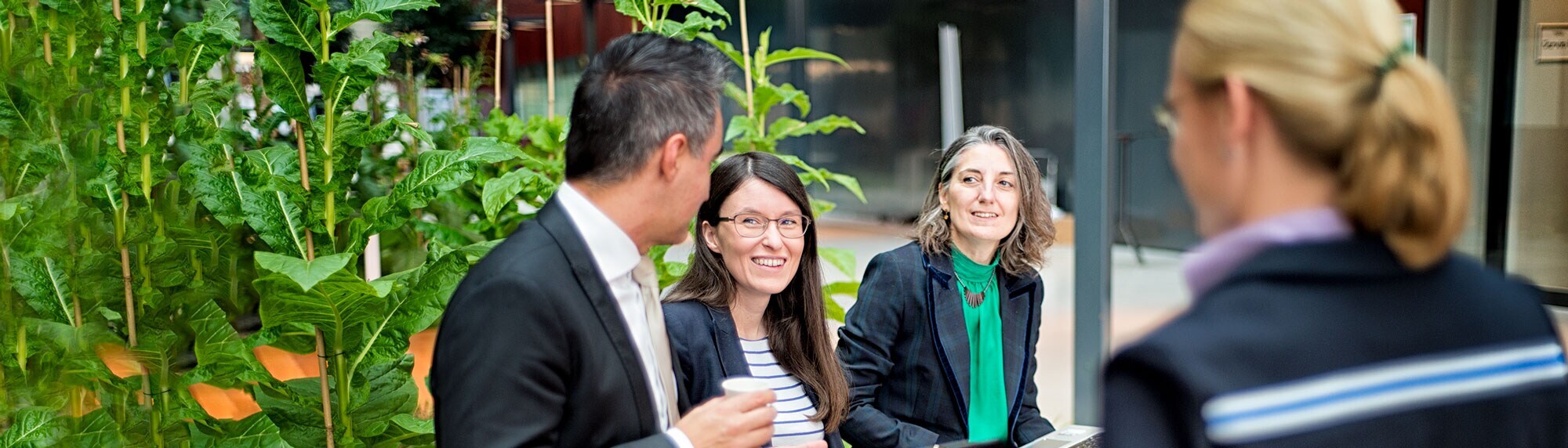 Neuchatel Cube atrium banner