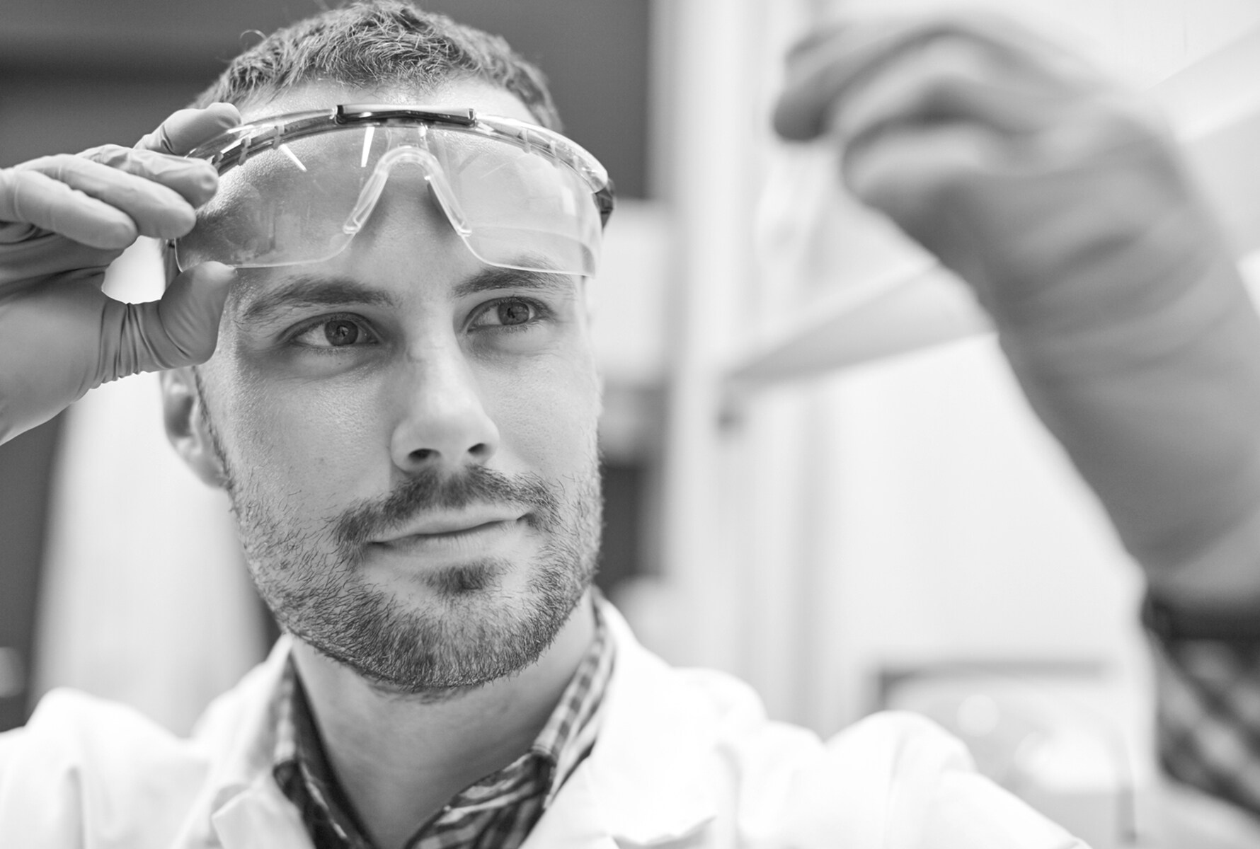 Scientist black and white