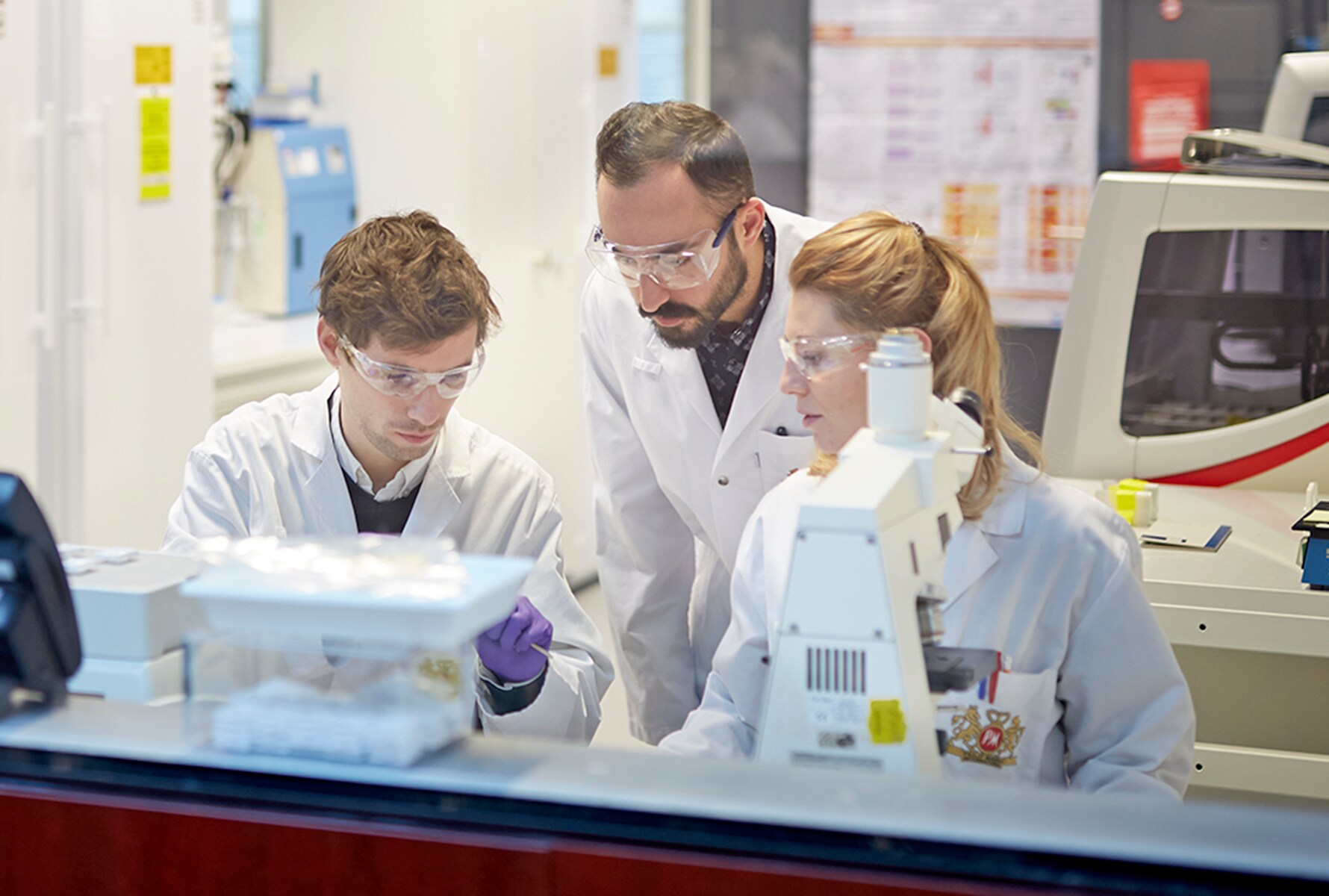 PMI’s R&D scientists at work in The Cube, PMI’s research and development facility in Neuchâtel, Switzerland.