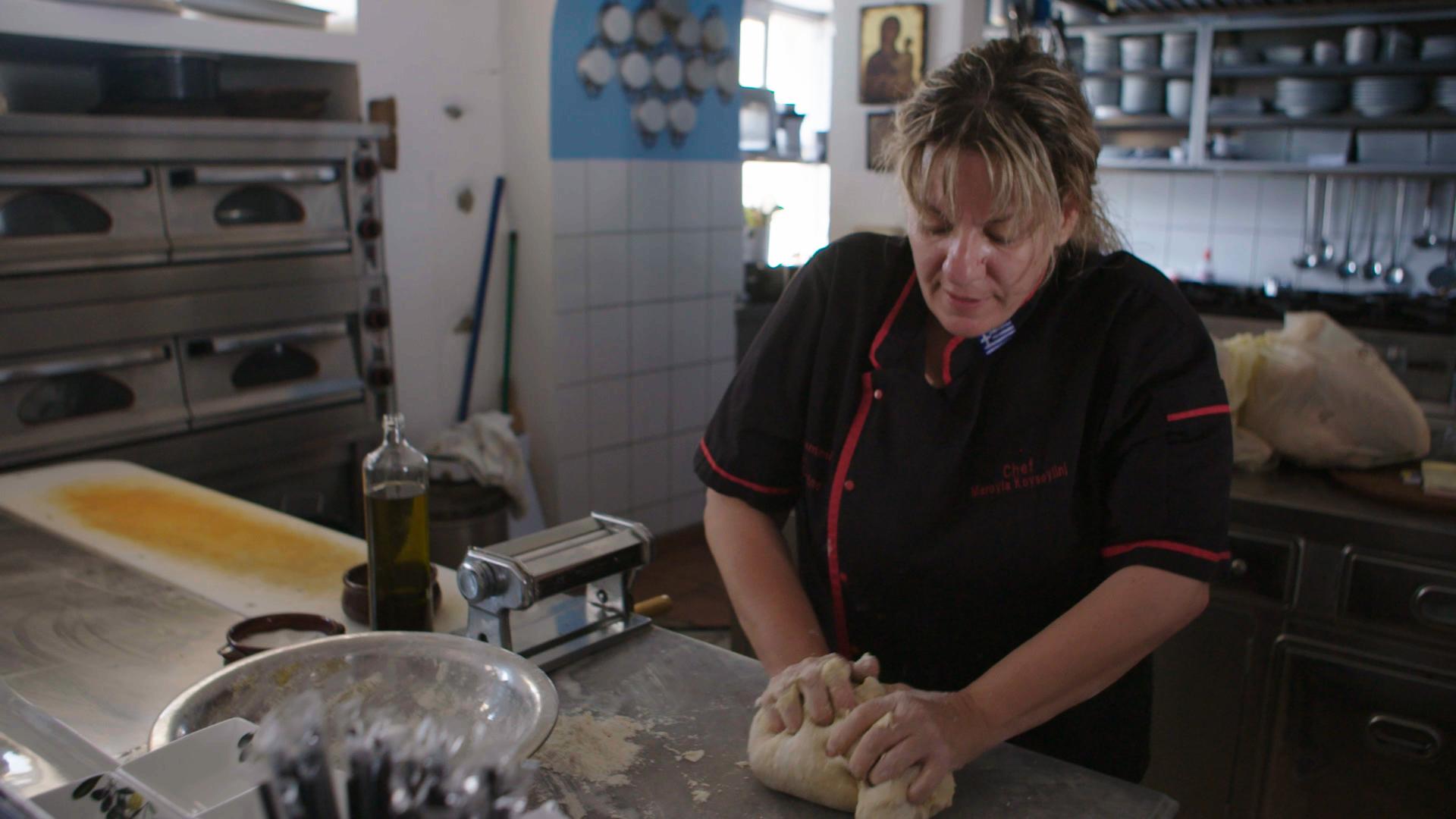 Maroula Kasoulini baking