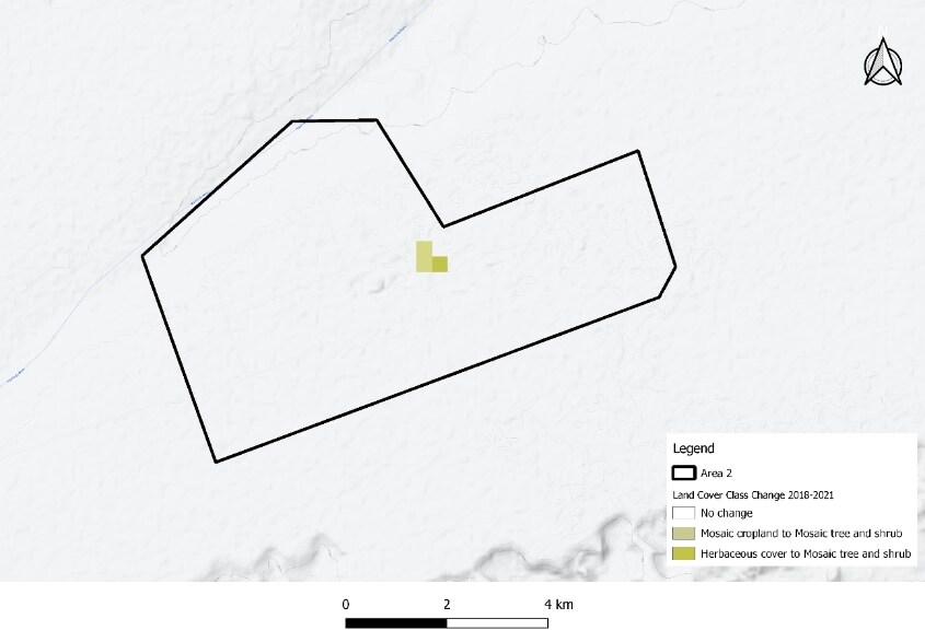 Map showing the calculated difference of annual European Space Agency (ESA)