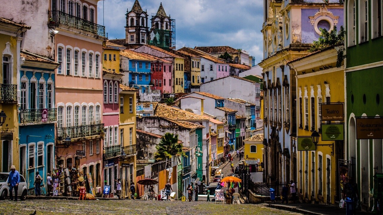 Tri-border area of South America landscape