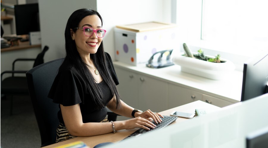 woman on desk story image